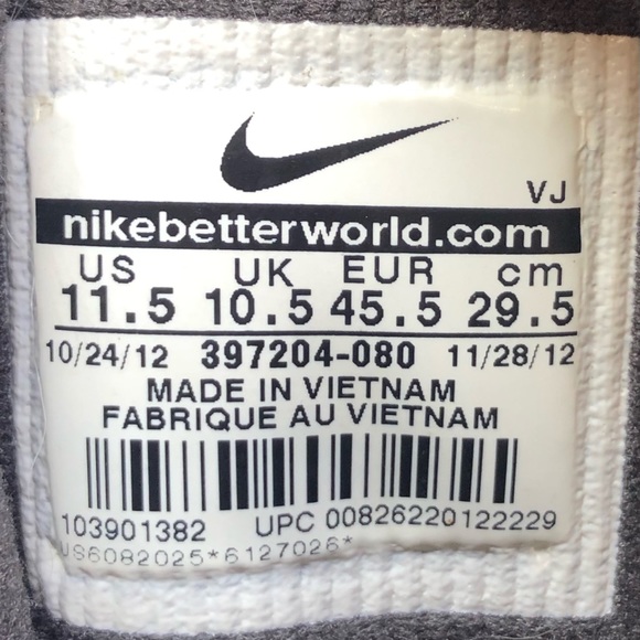 Nike Air Flight Falcon Men's Sz 11.5 Black Bright Citrus-Night  397204-080 - Picture 10 of 10